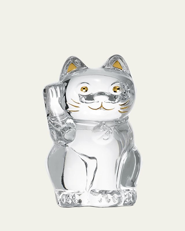 Lucky Cat Crystal Decorative Accent